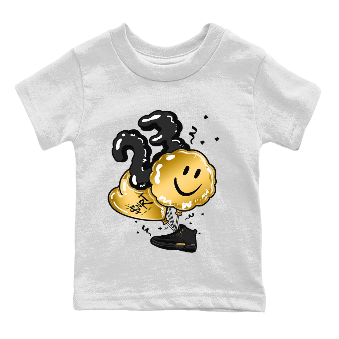 Balloon Kids Tops - Air Jordan 12 Black Taxi