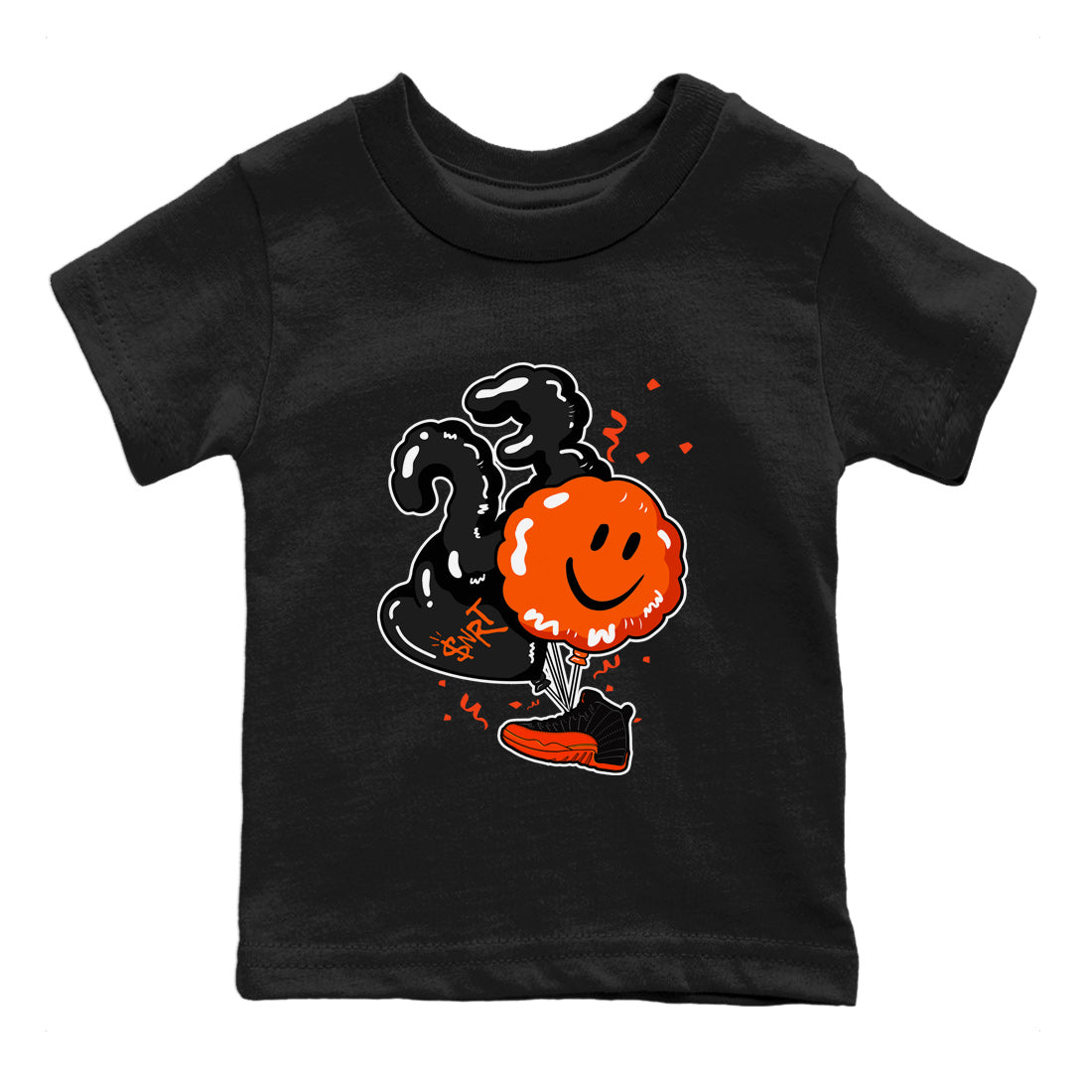Balloon Kids Tops - Air Jordan 12 Brilliant Orange