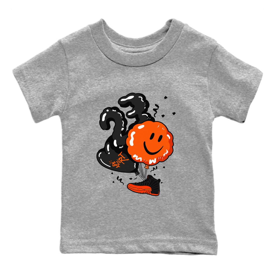 Balloon Kids Tops - Air Jordan 12 Brilliant Orange
