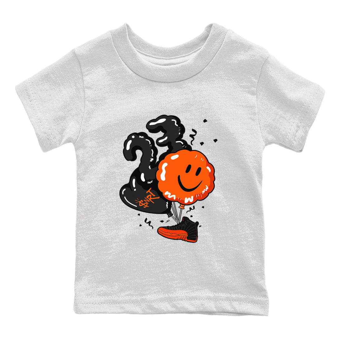 Balloon Kids Tops - Air Jordan 12 Brilliant Orange