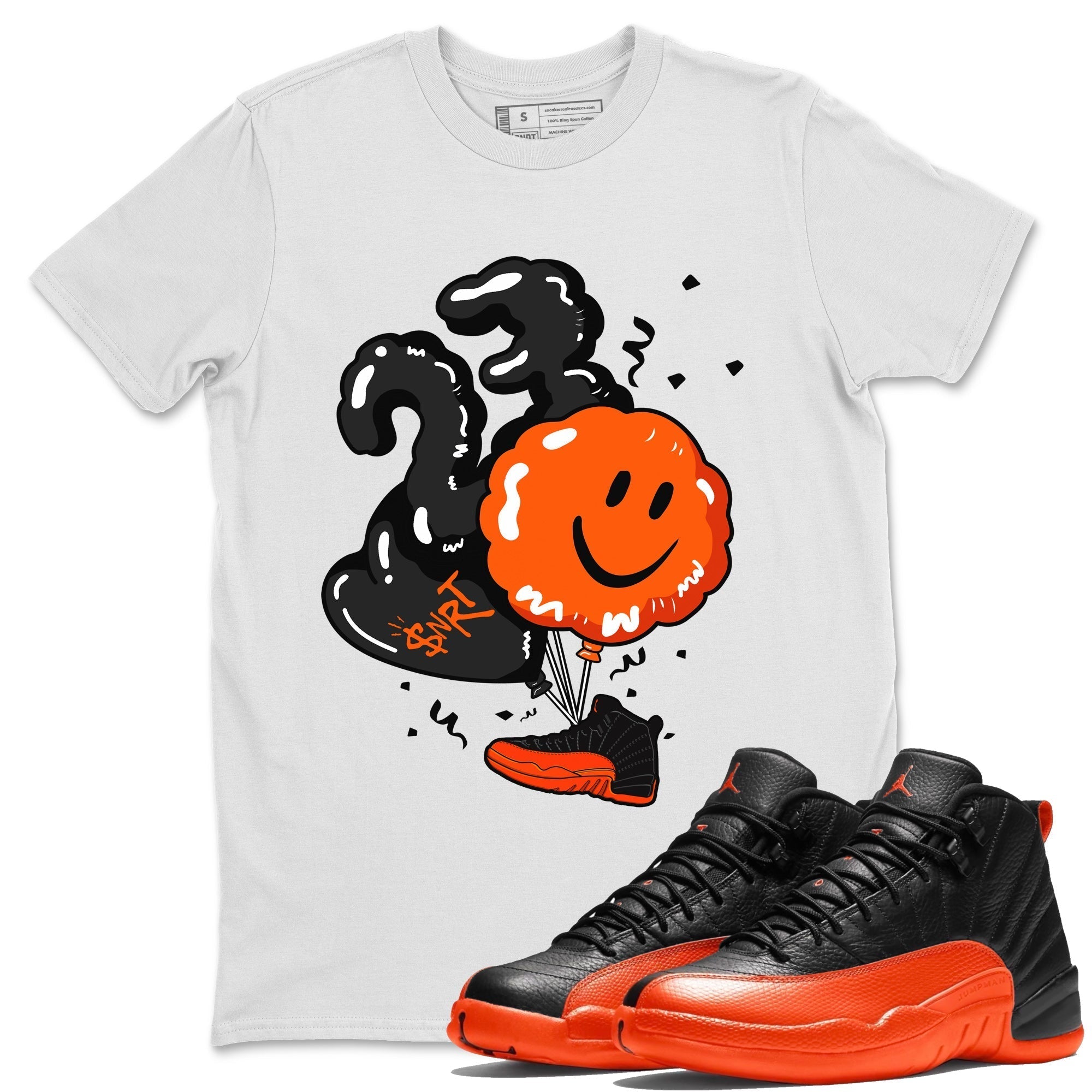 Balloon Unisex Tops - Air Jordan 12 Brilliant Orange