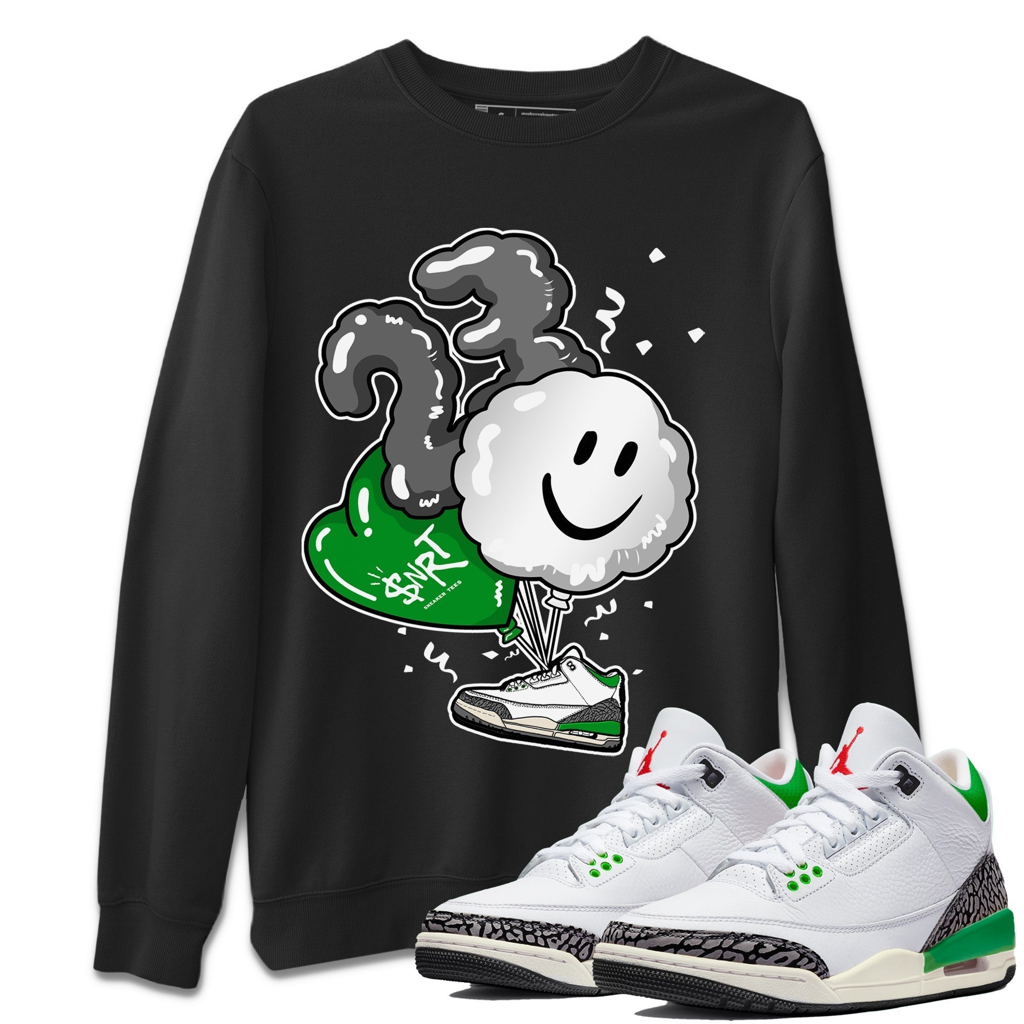Balloon Unisex Tops - Air Jordan 3 Lucky Green