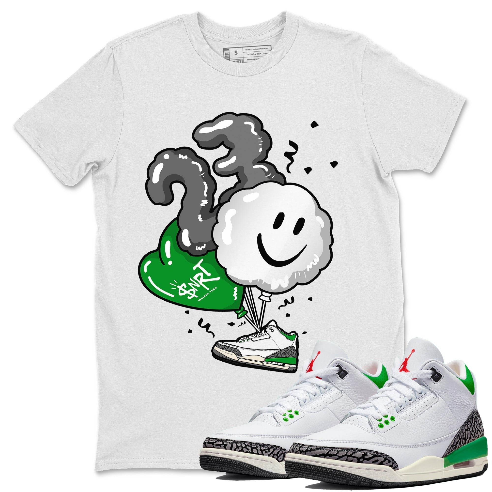 Balloon Unisex Tops - Air Jordan 3 Lucky Green