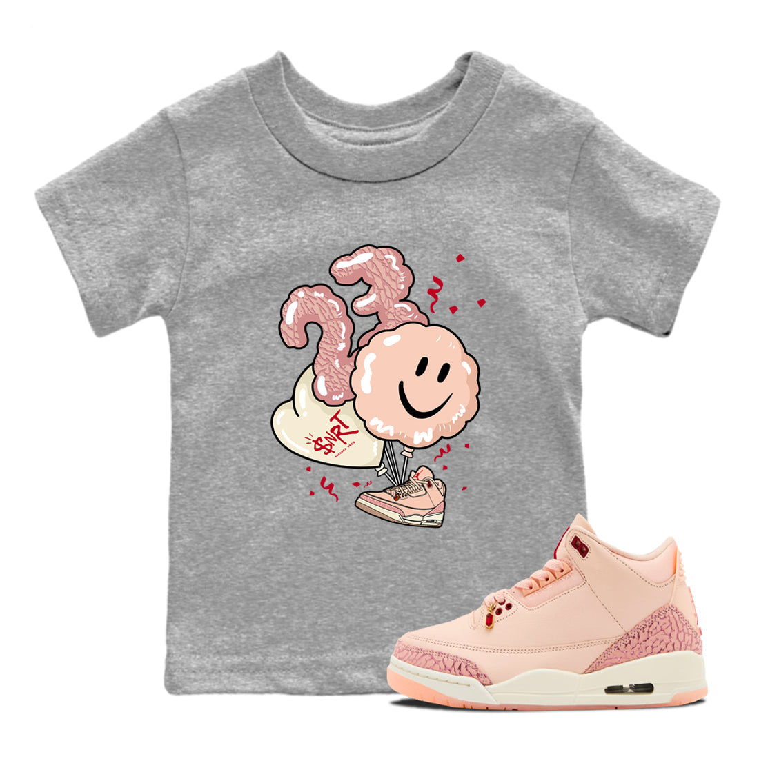 Balloon snkmatch Tees Kids - Air Jordan 3 Valentines Day