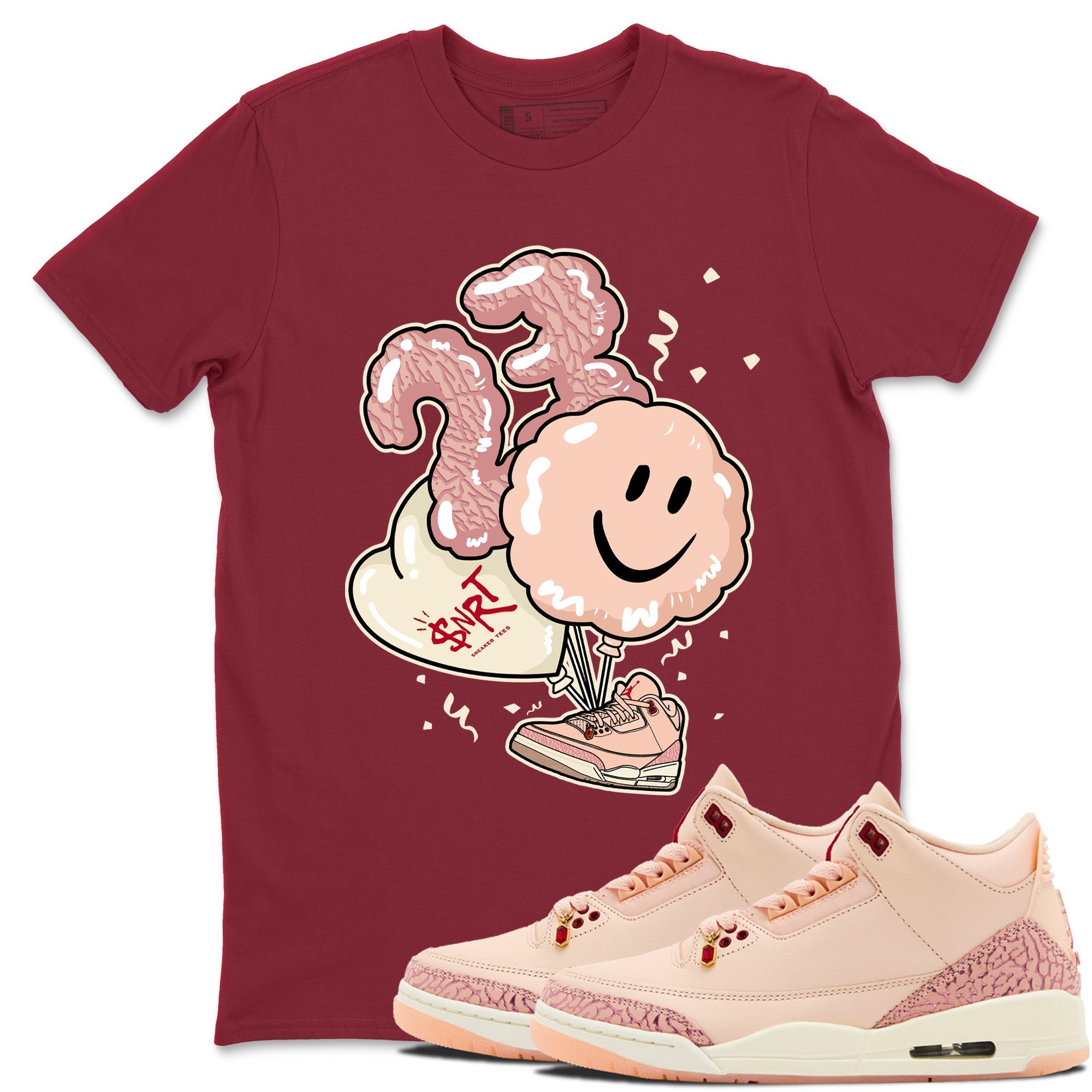 Balloon snkmatch Tees - Air Jordan 3 Valentines Day