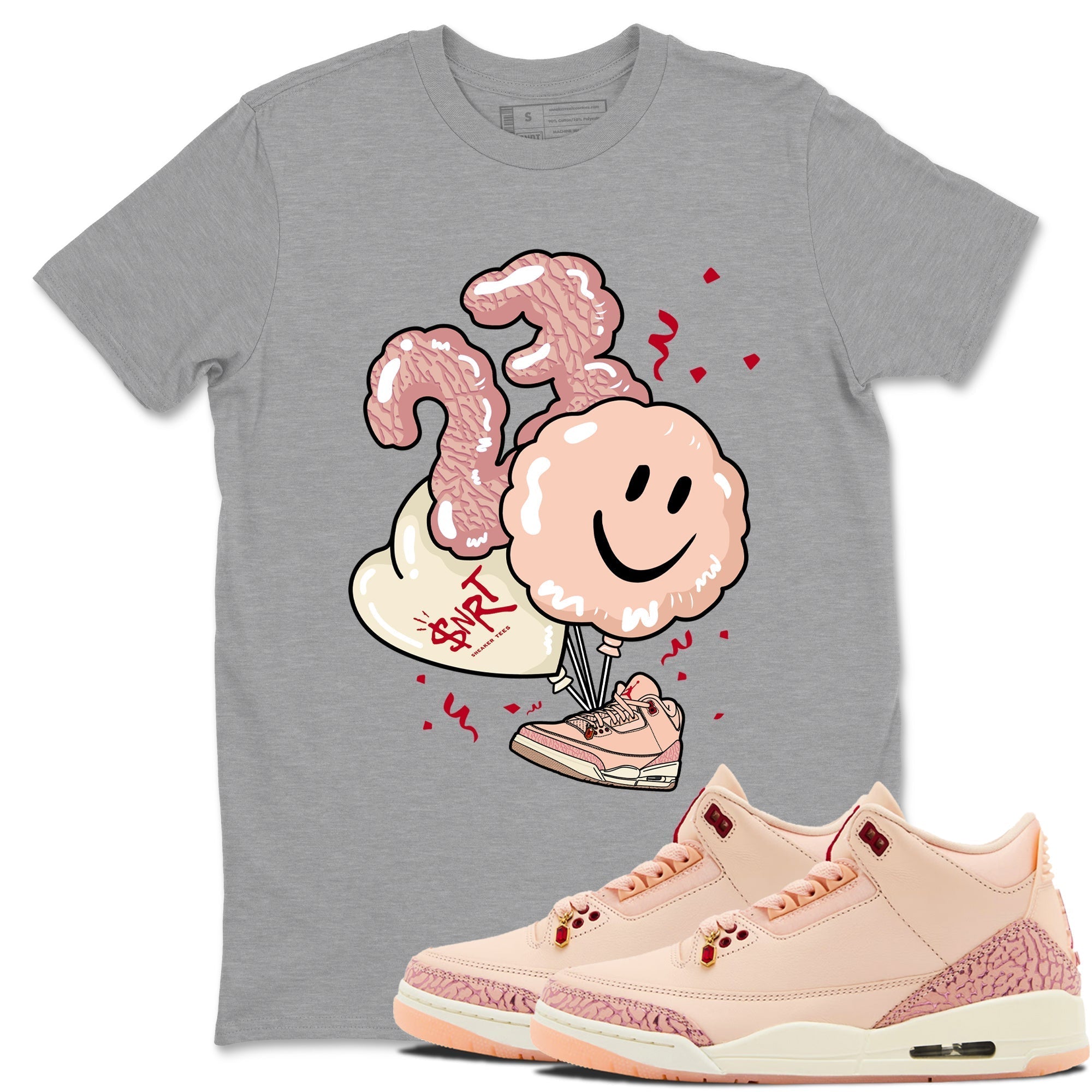 Balloon snkmatch Tees - Air Jordan 3 Valentines Day