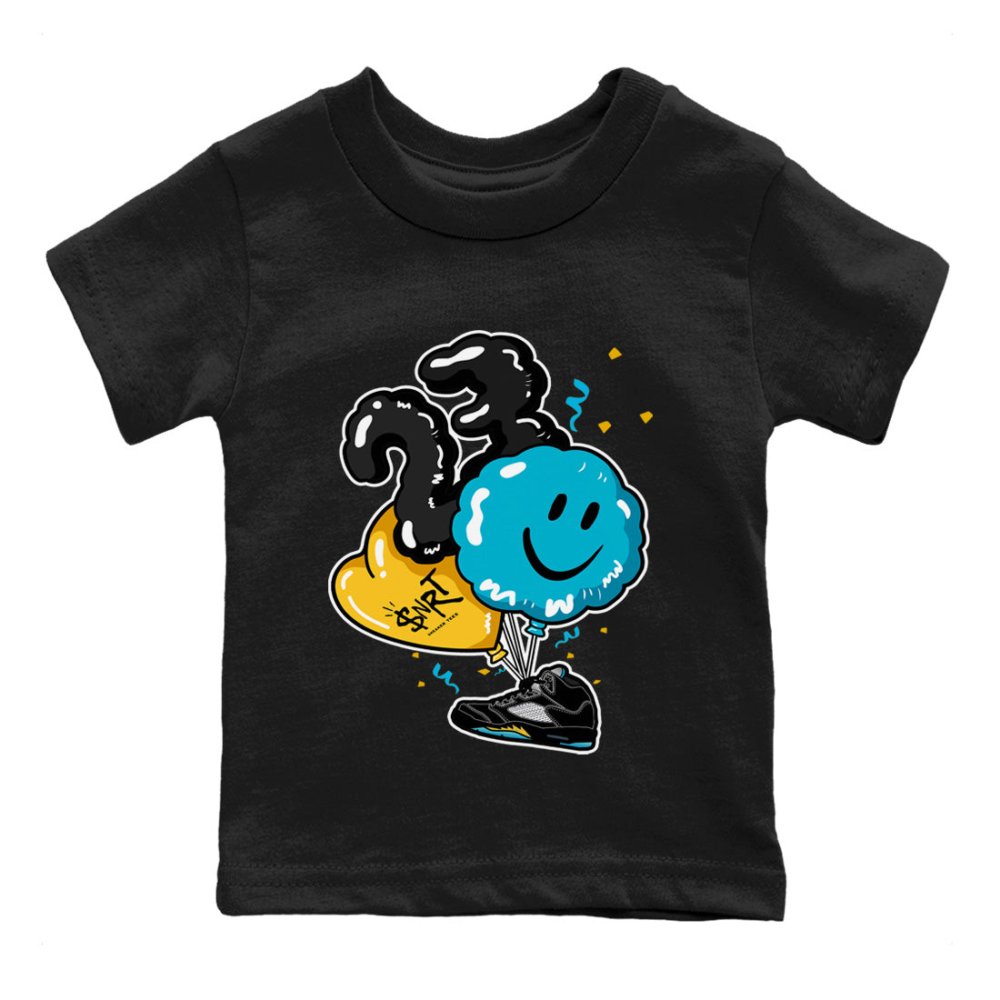 Balloon Kids Tops - Air Jordan 5 Aqua