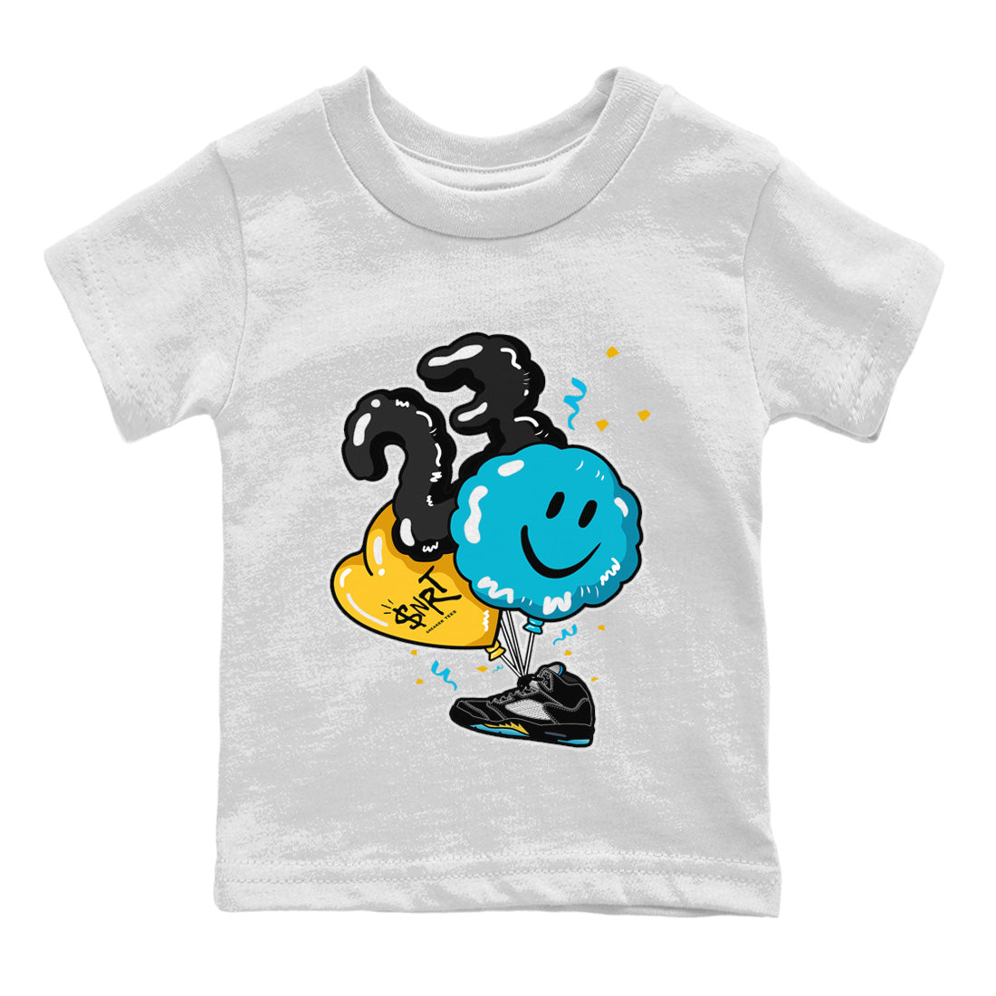 Balloon Kids Tops - Air Jordan 5 Aqua