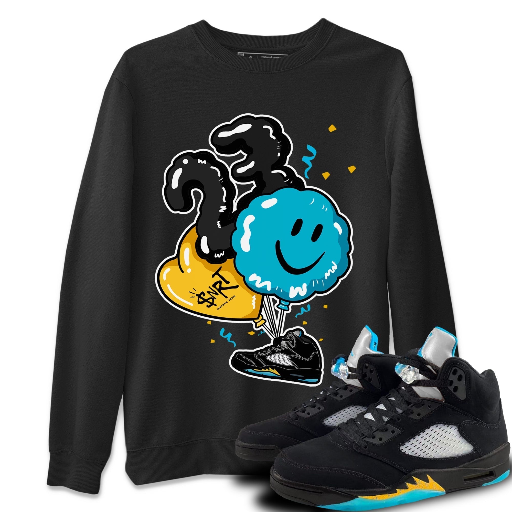 Balloon Unisex Tops - Air Jordan 5 Aqua