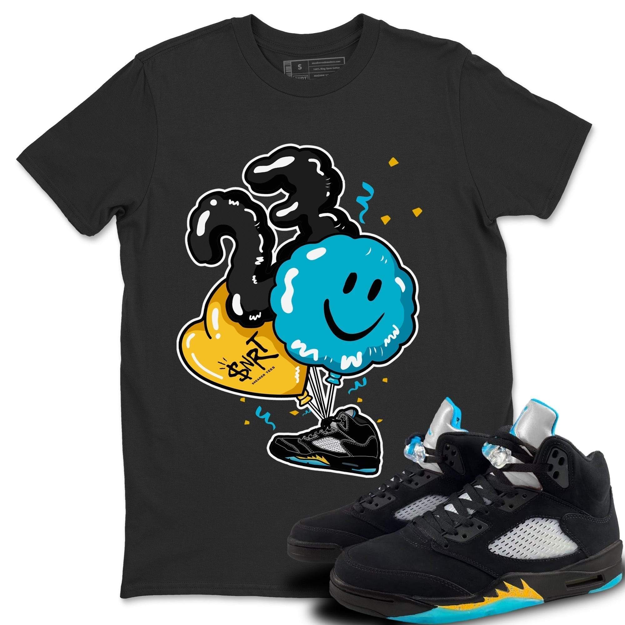 Balloon Unisex Tops - Air Jordan 5 Aqua