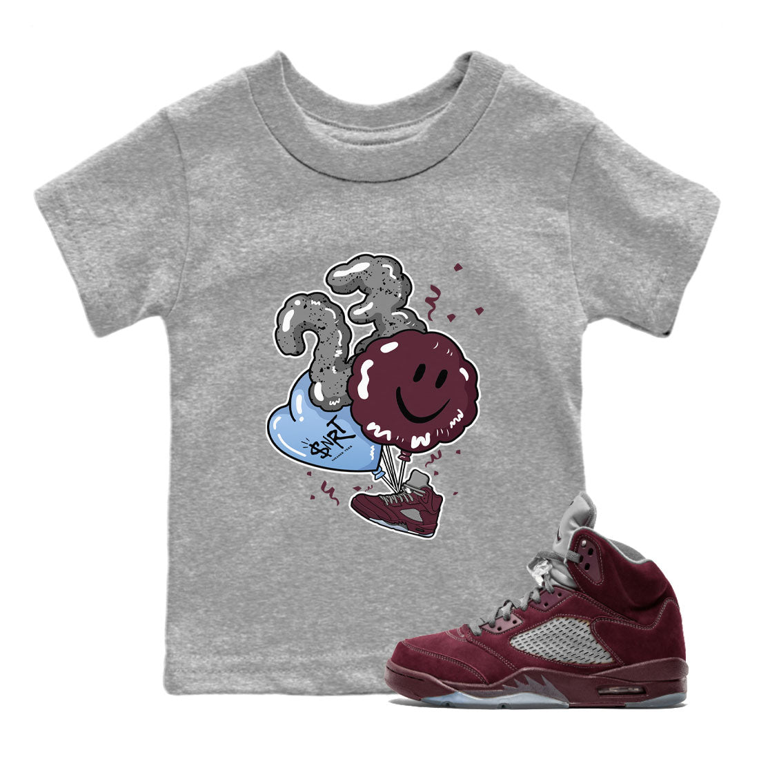 Balloon snkmatch Tee Kids - Air Jordan 5 Burgundy