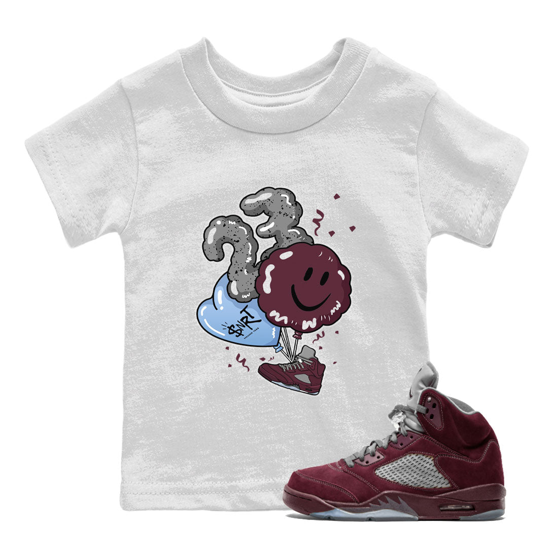 Balloon snkmatch Tee Kids - Air Jordan 5 Burgundy