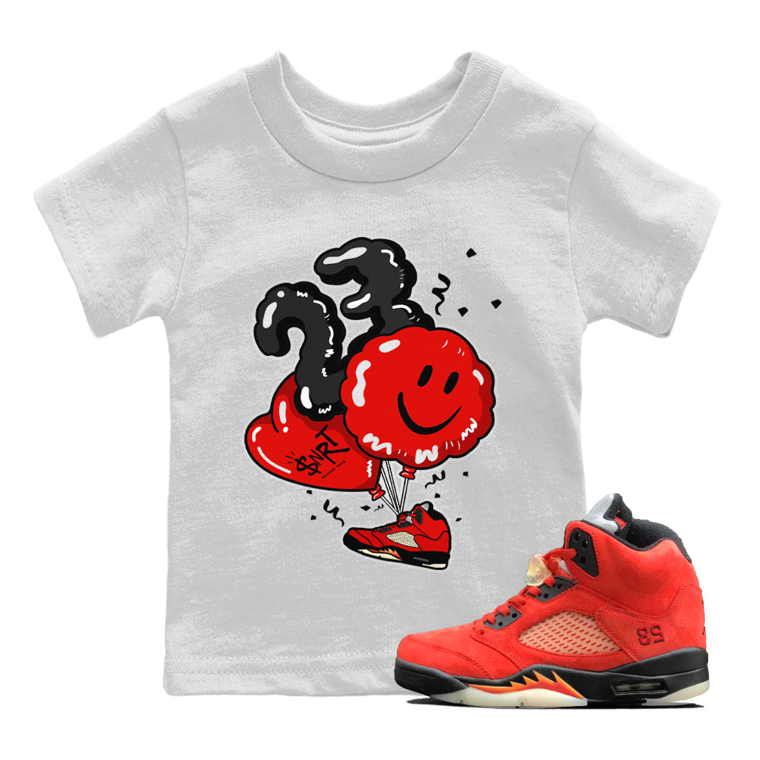 Balloon Kids Tops - Air Jordan 5 Mars For Her