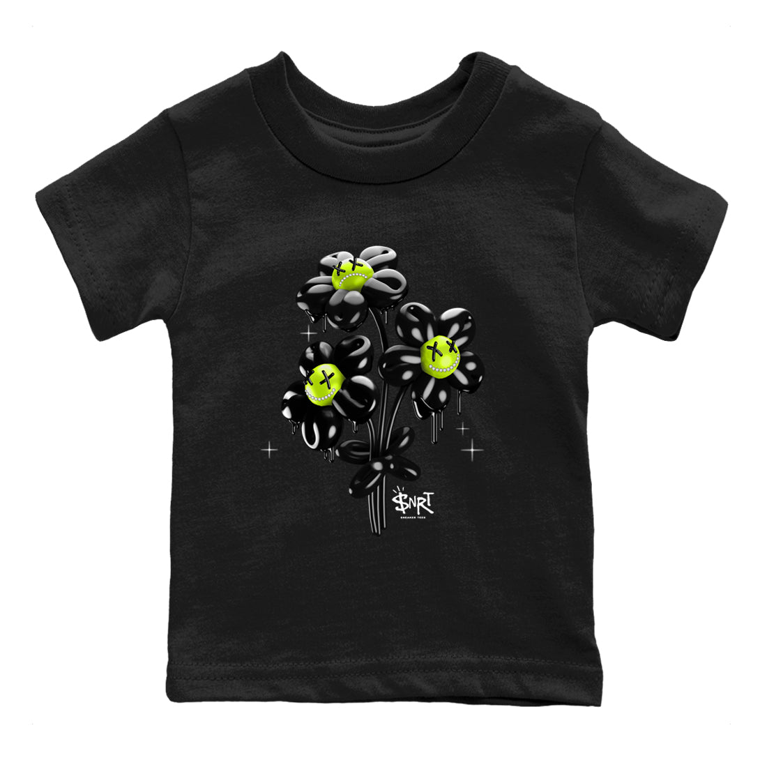 Balloon Bouquet snkmatch Tees Kids - Air Foamposite One Black Volt