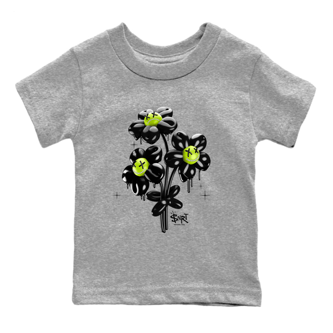 Balloon Bouquet snkmatch Tees Kids - Air Foamposite One Black Volt