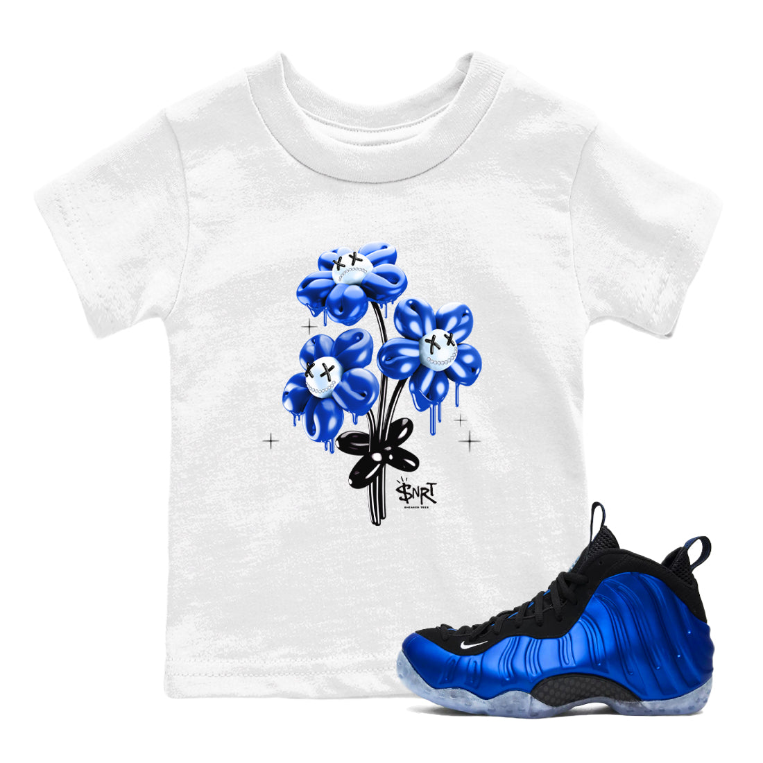 Balloon Bouquet snkmatch Tees Kids - Air Foamposite One Royal
