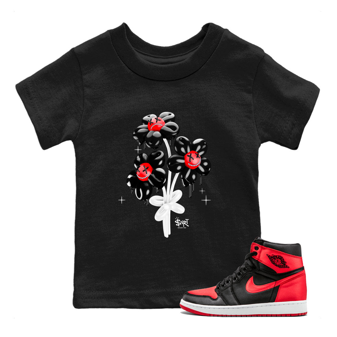 Balloon Bouquet Kids Tops - Air Jordan 1 Satin Bred