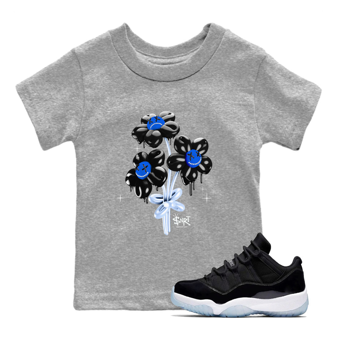 Balloon Bouquet snkmatch Tees Kids - Air Jordan 11 Black and Varsity Royal