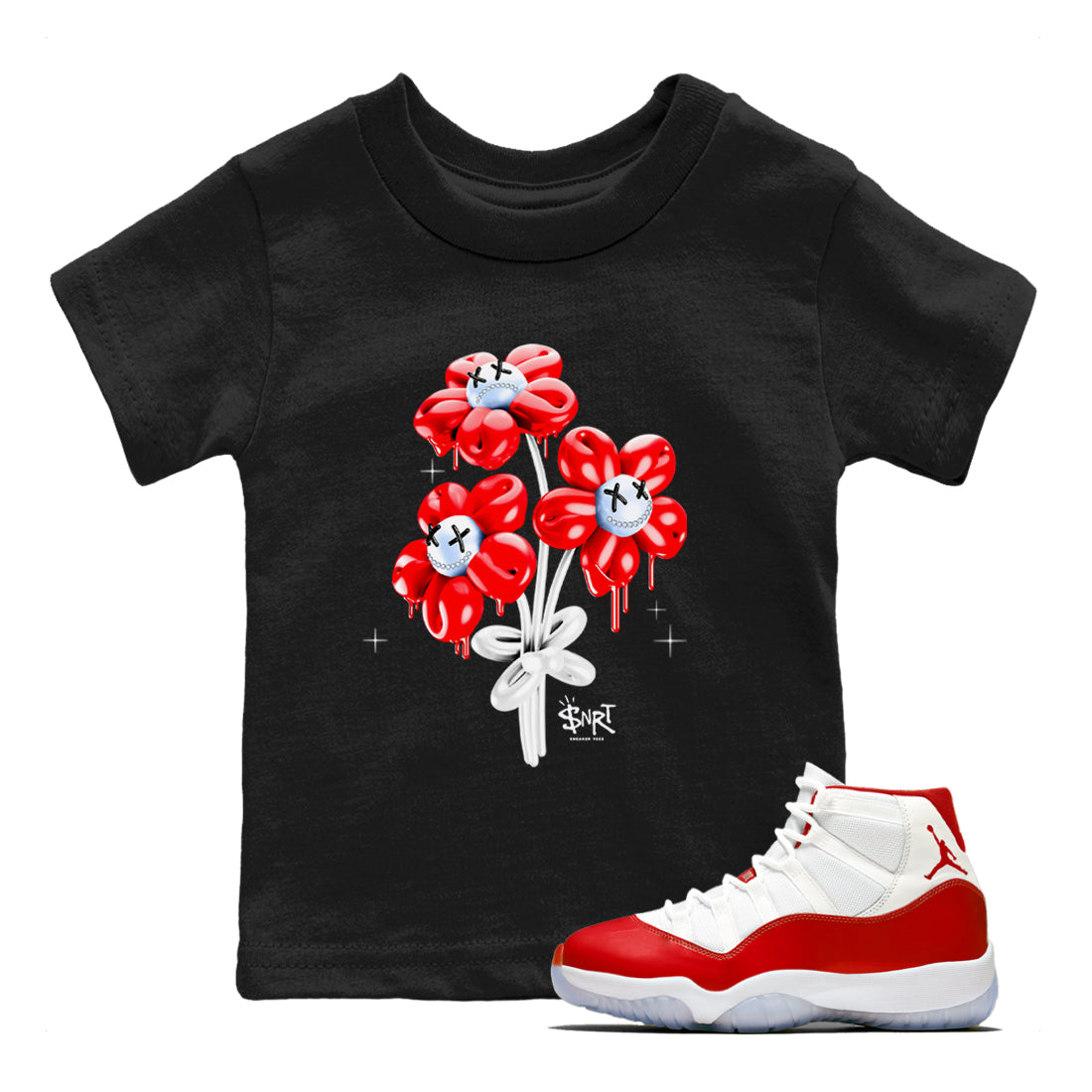 Balloon Bouquet snkmatch Tees Kids - Air Jordan 11 Cherry