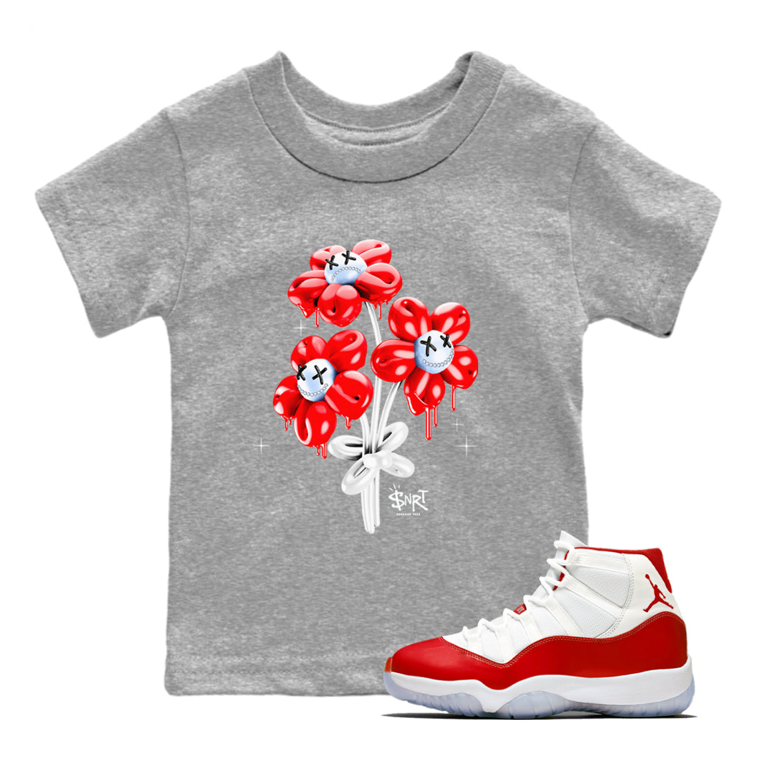 Balloon Bouquet snkmatch Tees Kids - Air Jordan 11 Cherry