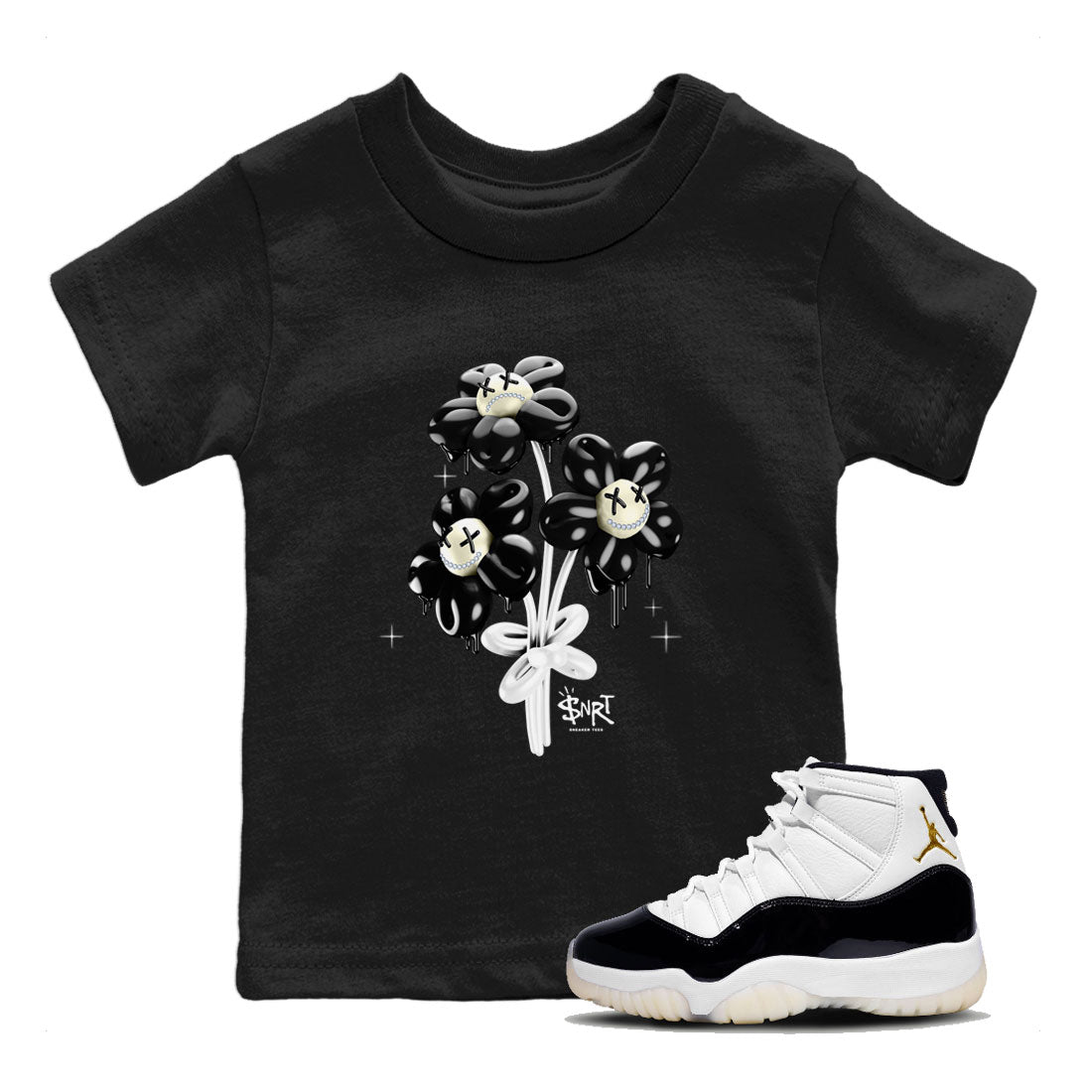 Balloon Bouquet snkmatch Tee Kids - Air Jordan 11 Gratitude