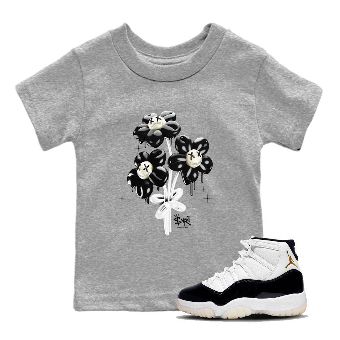 Balloon Bouquet snkmatch Tee Kids - Air Jordan 11 Gratitude