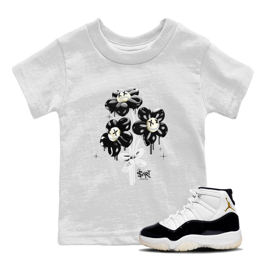 Balloon Bouquet snkmatch Tee Kids - Air Jordan 11 Gratitude