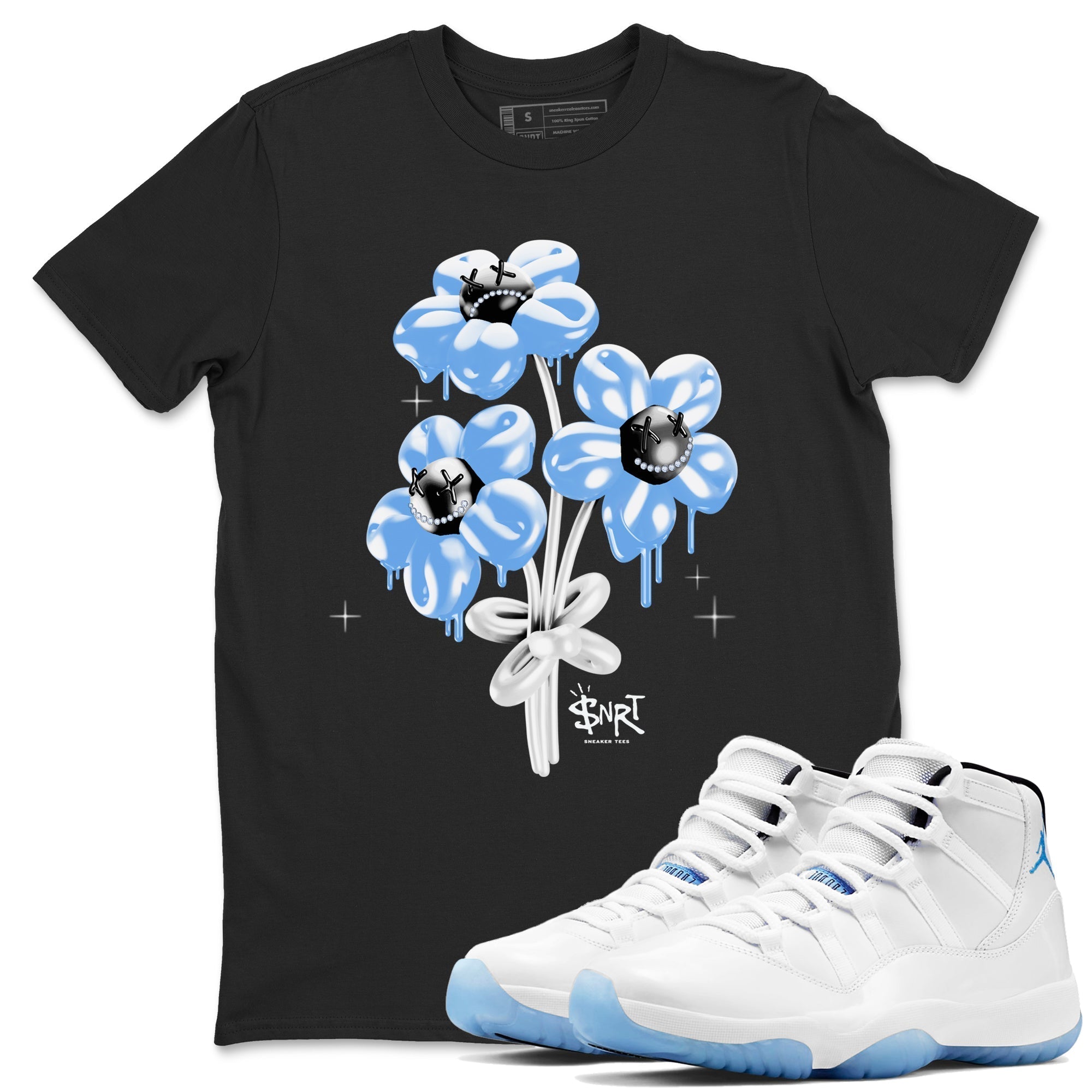 Balloon Bouquet snkmatch Tees - Air Jordan 11 Legend Blue