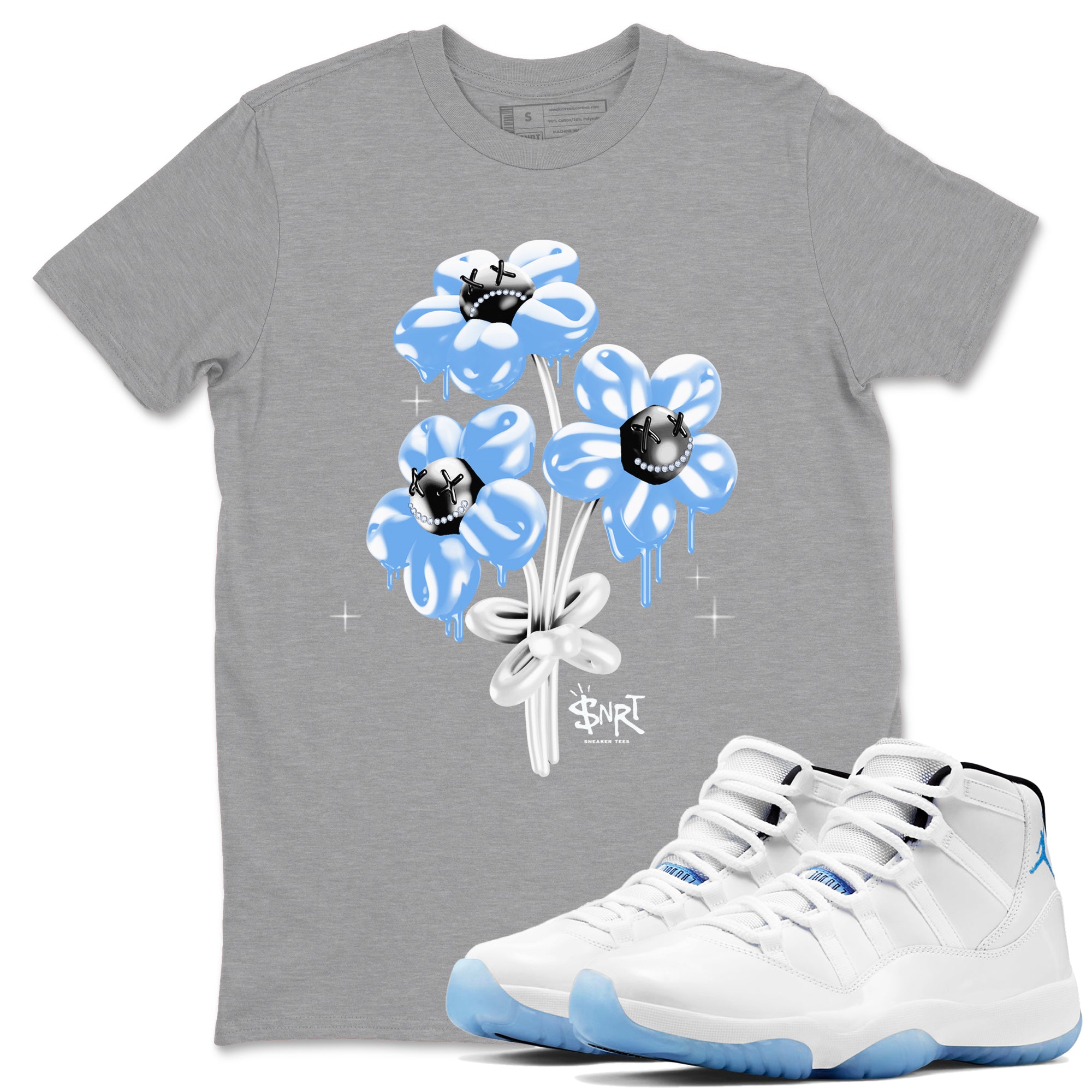 Balloon Bouquet snkmatch Tees - Air Jordan 11 Legend Blue
