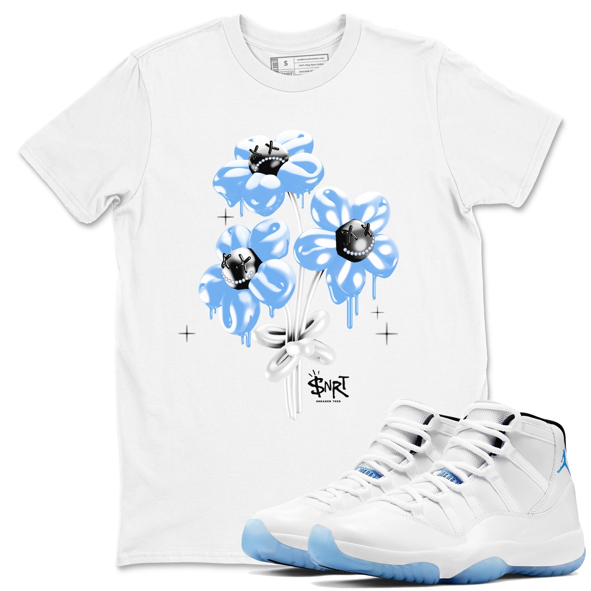 Balloon Bouquet snkmatch Tees - Air Jordan 11 Legend Blue