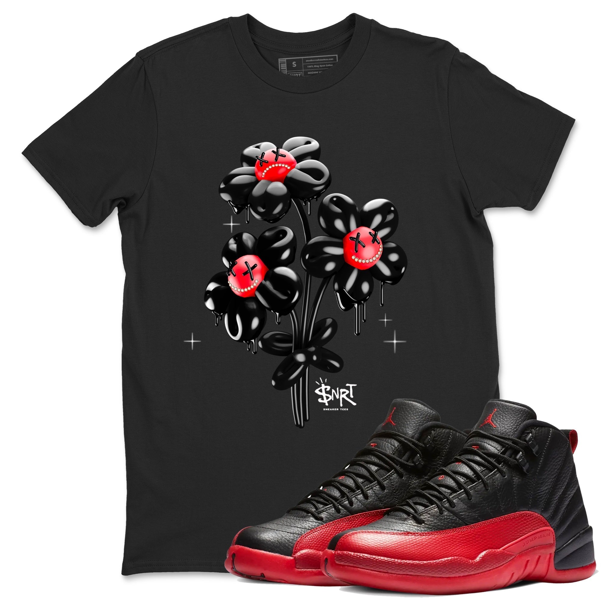Balloon Bouquet snkmatch Tees - Air Jordan 12 Flu Game