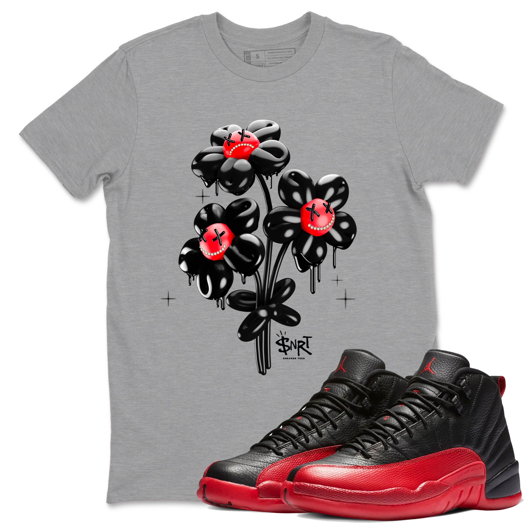 Balloon Bouquet snkmatch Tees - Air Jordan 12 Flu Game