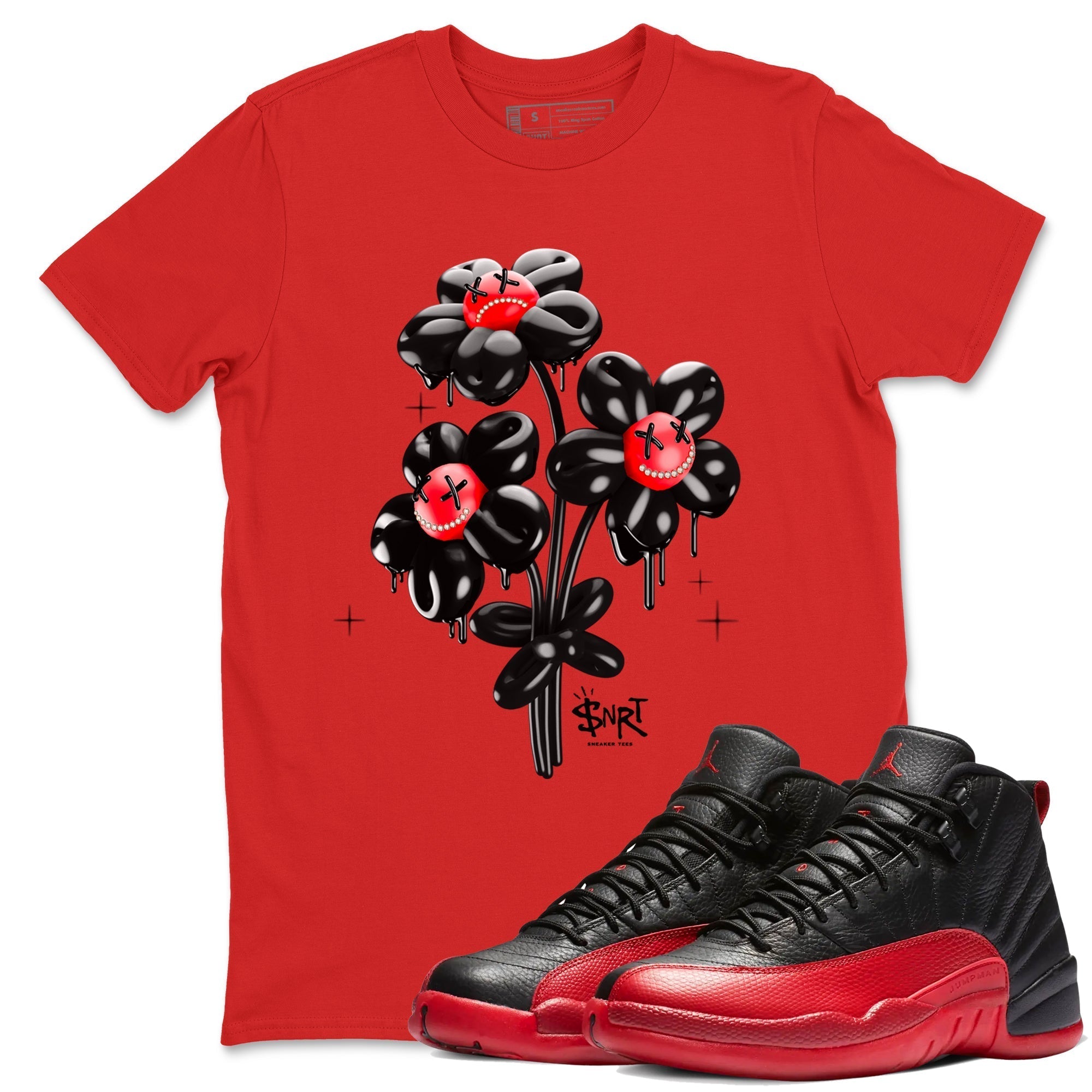 Balloon Bouquet snkmatch Tees - Air Jordan 12 Flu Game