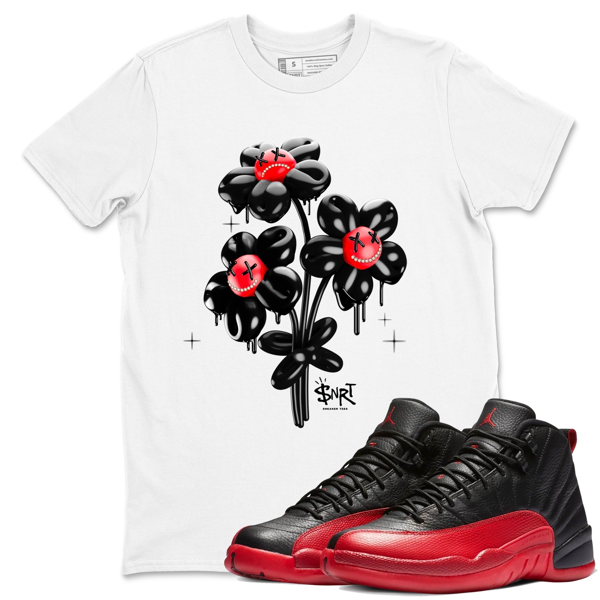 Balloon Bouquet snkmatch Tees - Air Jordan 12 Flu Game