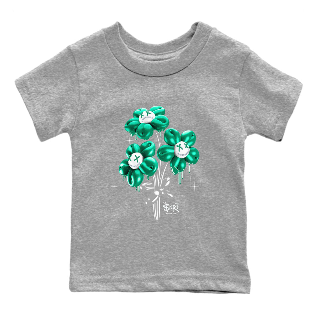 Balloon Bouquet snkmatch Tees Kids - Air Jordan 4 Oxidized Green