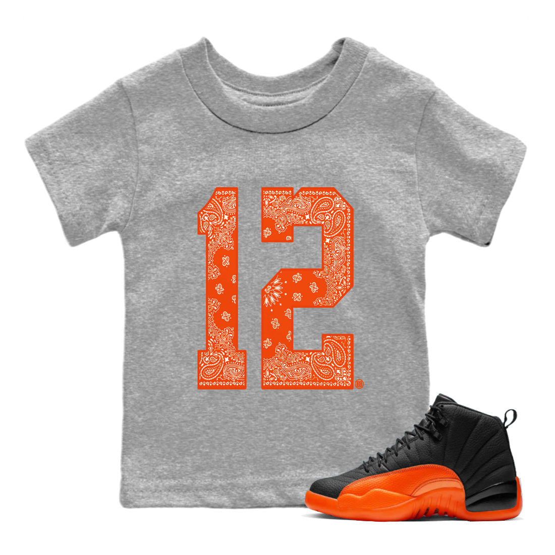 Bandana 12 Kids Tops - Air Jordan 12 Brilliant Orange