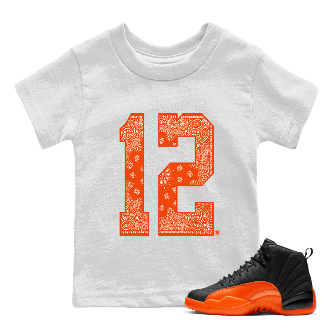 Bandana 12 Kids Tops - Air Jordan 12 Brilliant Orange