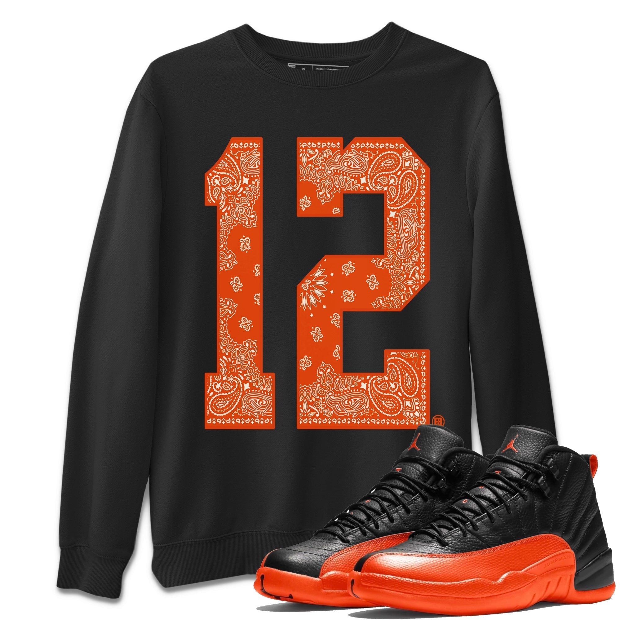 Bandana 12 Unisex Tops - Air Jordan 12 Brilliant Orange