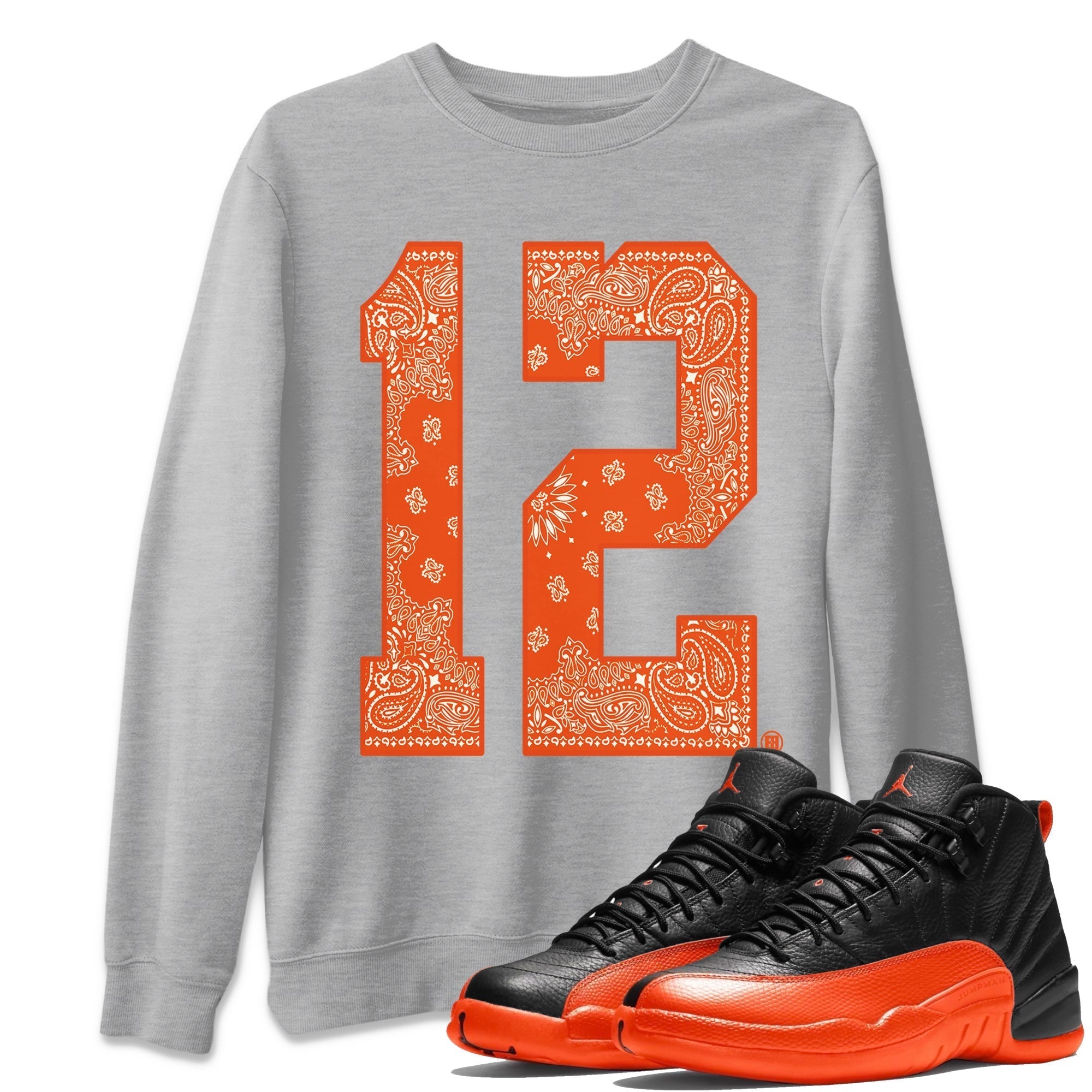 Bandana 12 Unisex Tops - Air Jordan 12 Brilliant Orange