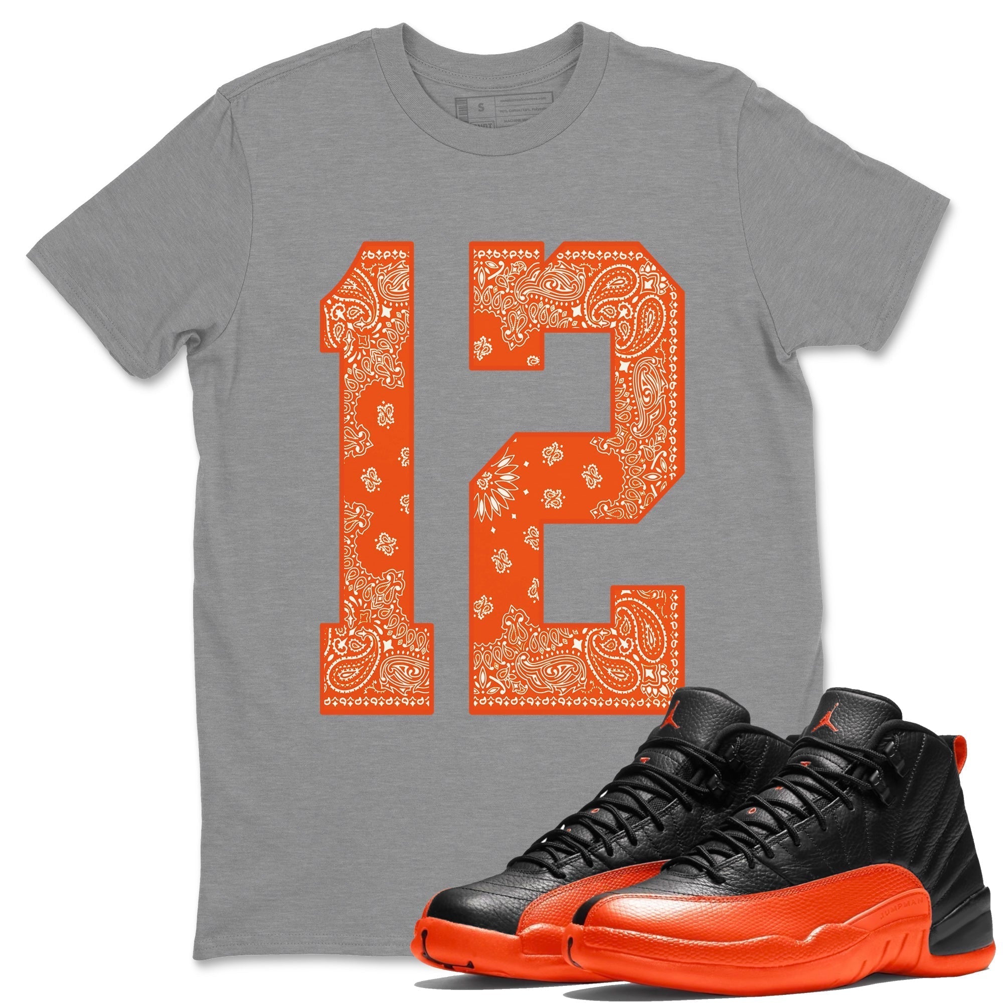 Bandana 12 Unisex Tops - Air Jordan 12 Brilliant Orange