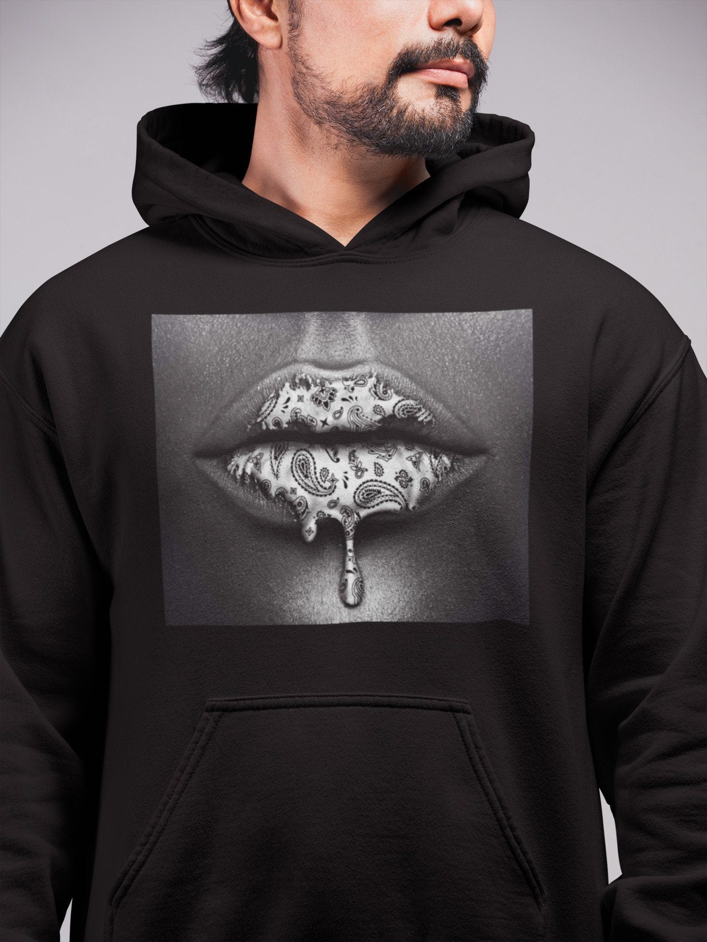 Bandana Lips Unisex Tops - Air Jordan 1 Silver Toe