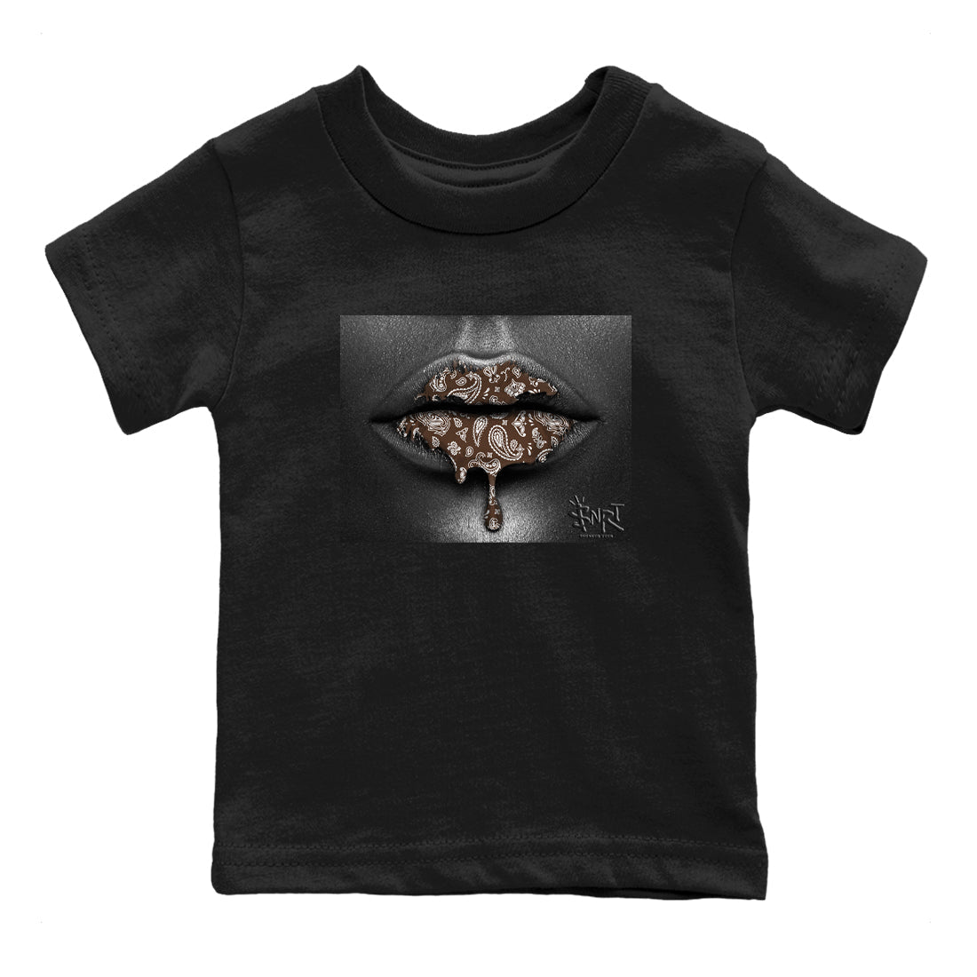 Bandana Lips snkmatch Tees Kids - Air Jordan 12 Baroque Brown