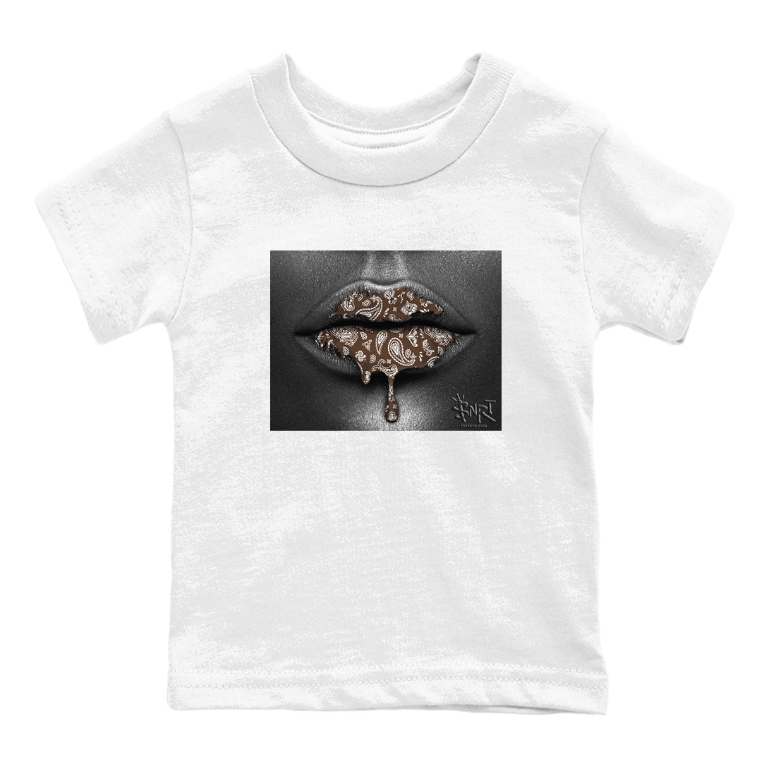 Bandana Lips snkmatch Tees Kids - Air Jordan 12 Baroque Brown
