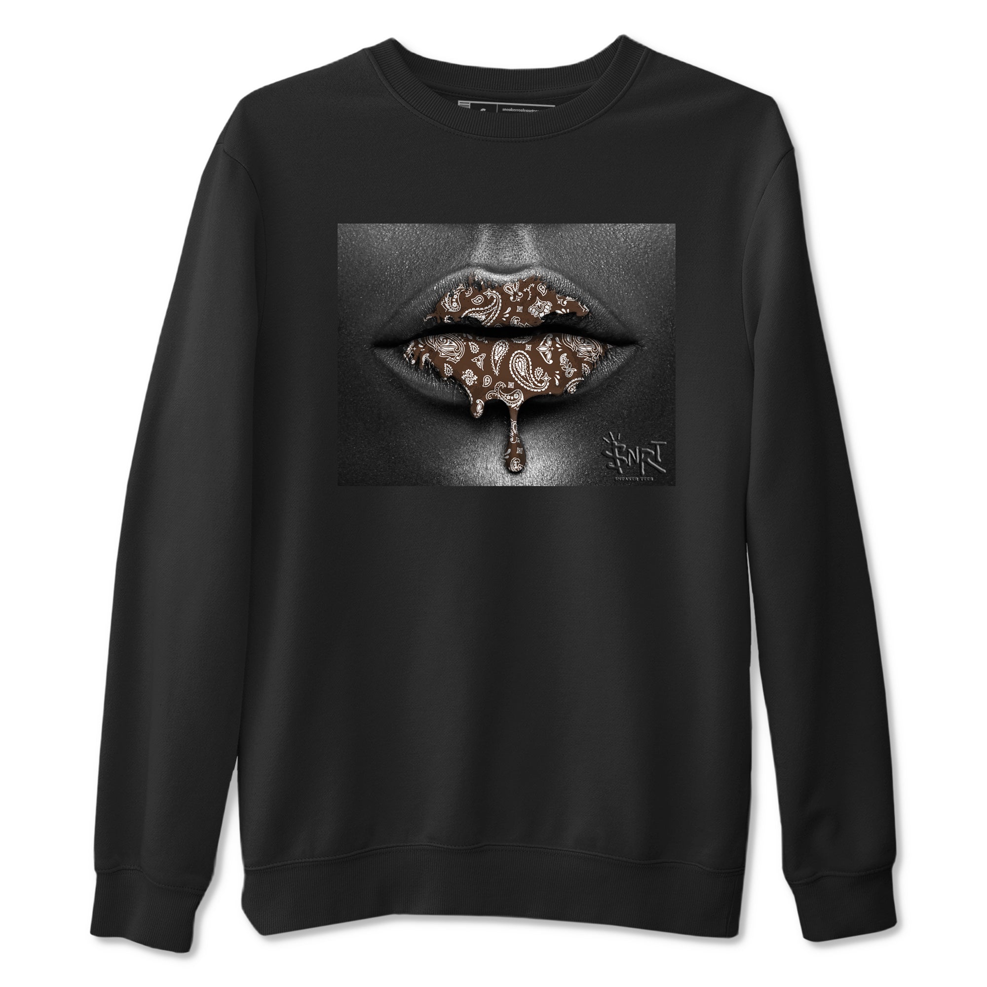 Bandana Lips snkmatch Tees - Air Jordan 12 Baroque Brown