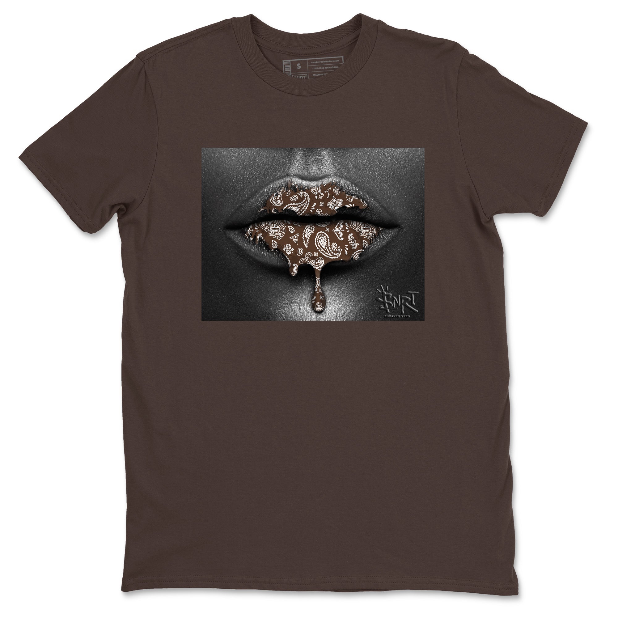 Bandana Lips snkmatch Tees - Air Jordan 12 Baroque Brown