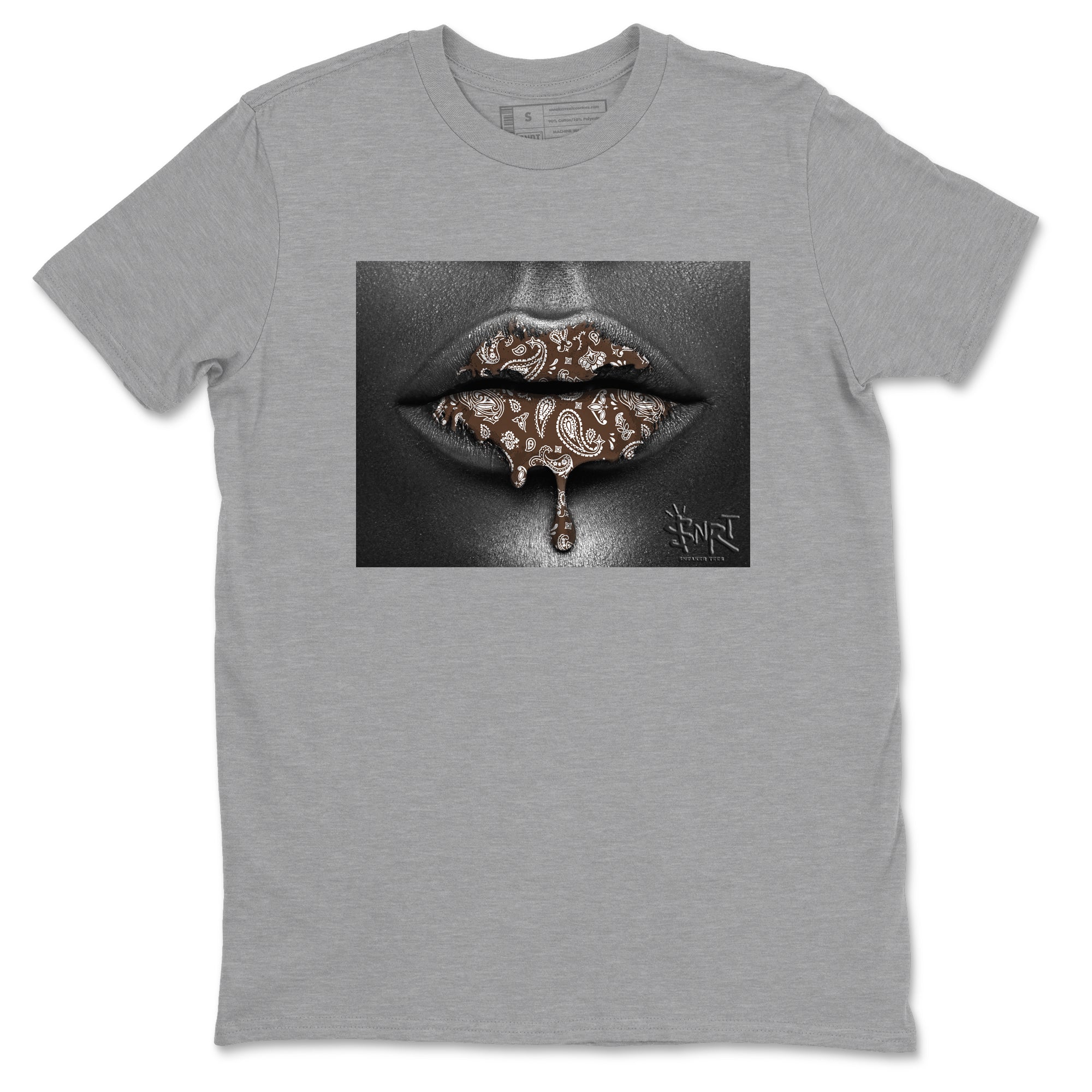 Bandana Lips snkmatch Tees - Air Jordan 12 Baroque Brown