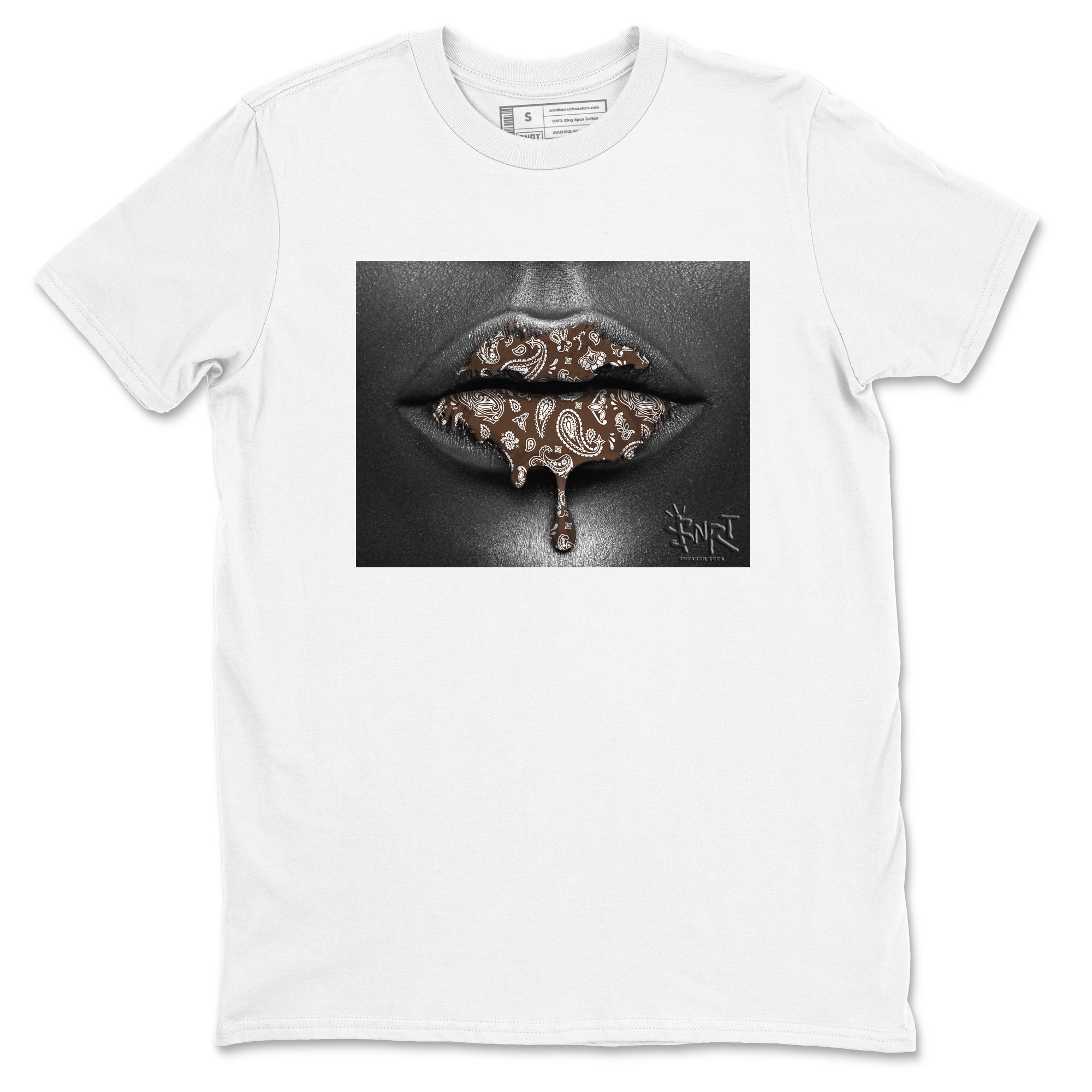 Bandana Lips snkmatch Tees - Air Jordan 12 Baroque Brown