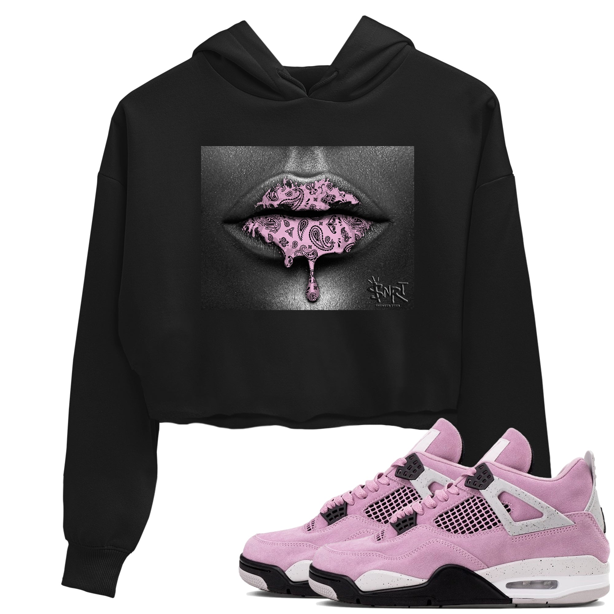 Bandana Lips snkmatch Women's Top - Air Jordan 4 Orchid