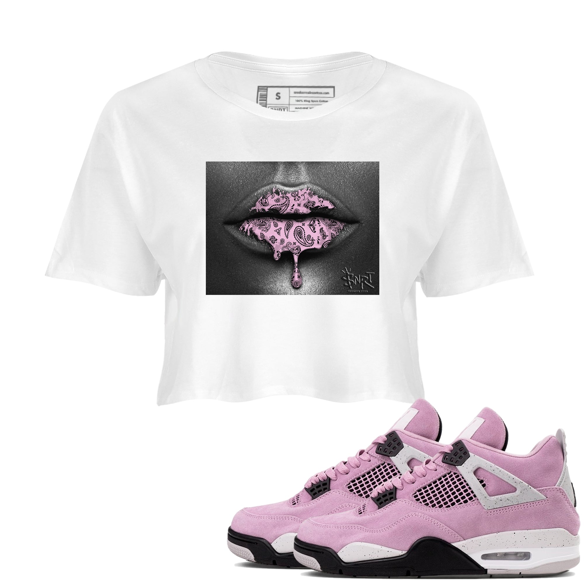 Bandana Lips snkmatch Women's Top - Air Jordan 4 Orchid