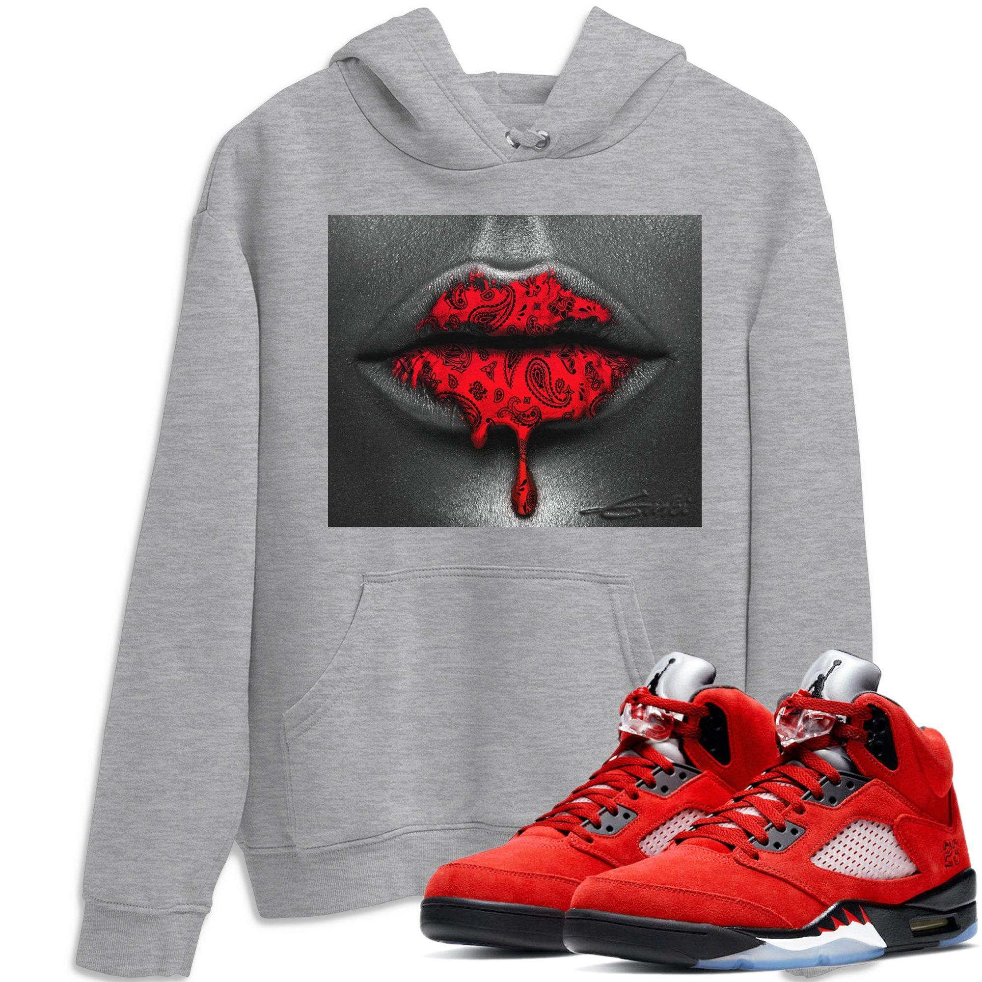 Bandana Lips Unisex Tops - Air Jordan 5 Raging Bull